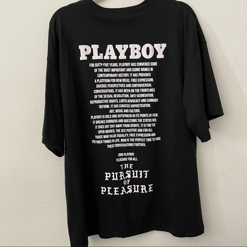 Playboy x Missguided Black Graphic Back T Shirt